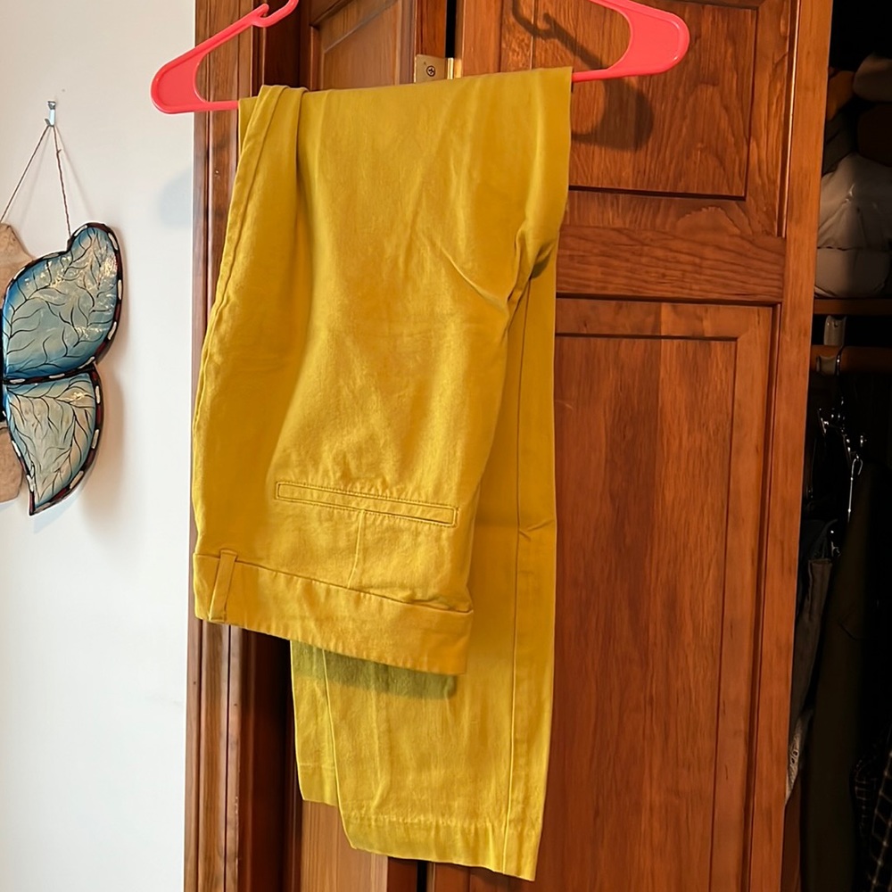 Old Navy yellow pixie pants, size 14 TALL
